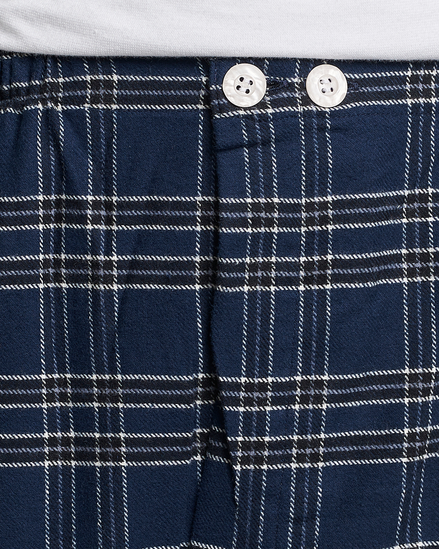 Herre | Pyjamas & Morgenkåber | Derek Rose | Checked Cotton Pyjama Set Navy