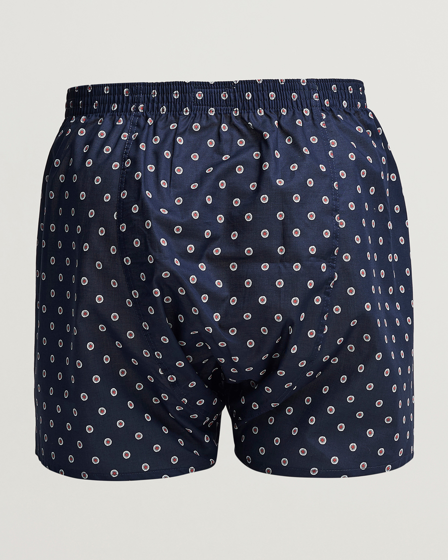 Herre | Undertøj | Derek Rose | Classic Fit Woven Cotton Boxer Shorts Navy