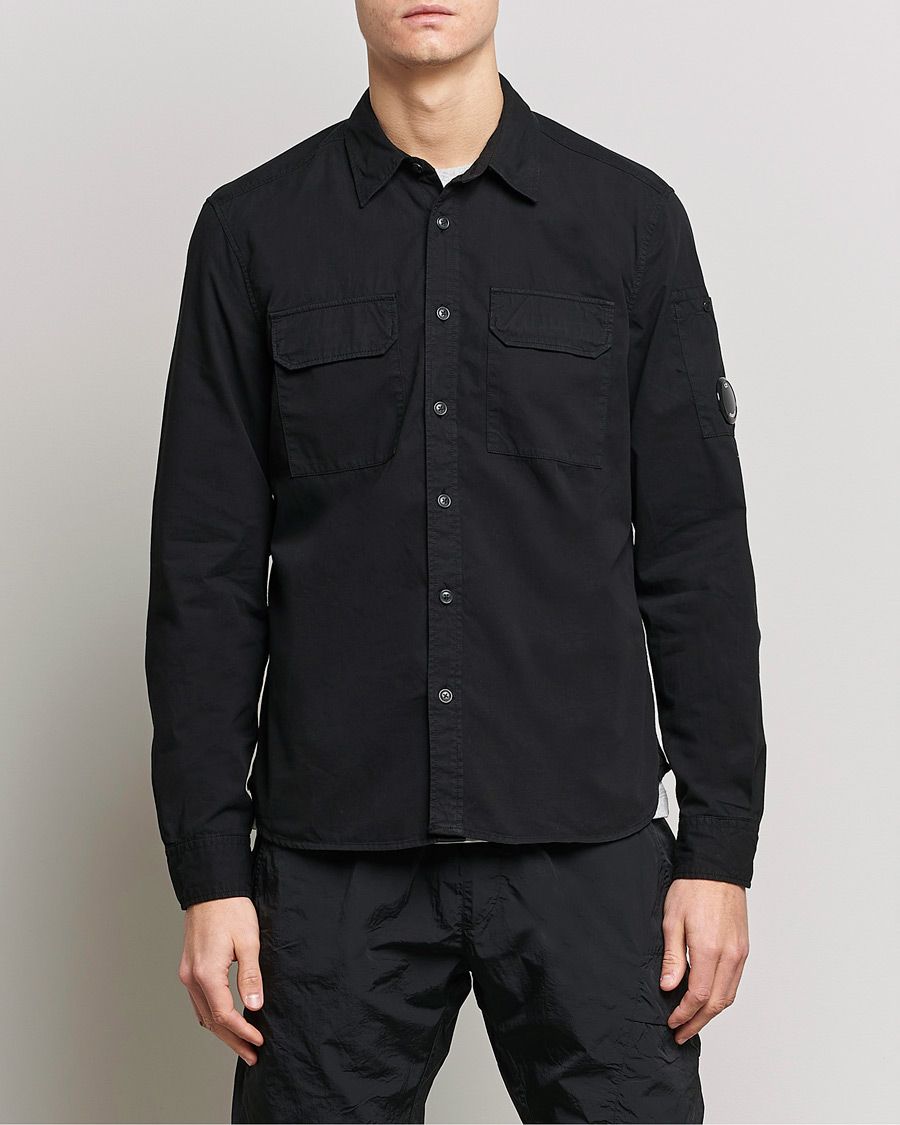 Herre | Shirt Jackets | C.P. Company | Garment Dyed Gabardine Shirt Jacket Black