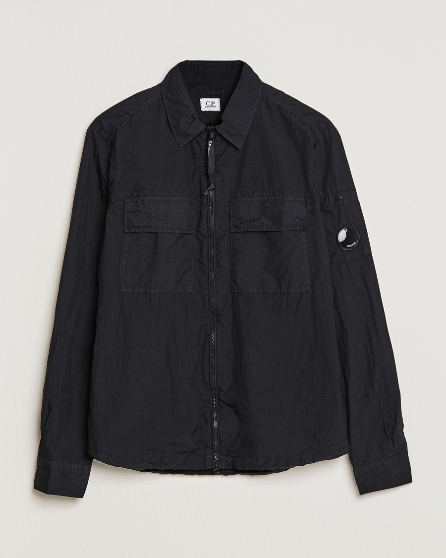 Herre | Skjorter | C.P. Company | Taylon L Nylon Zip Shirt Jacket Black