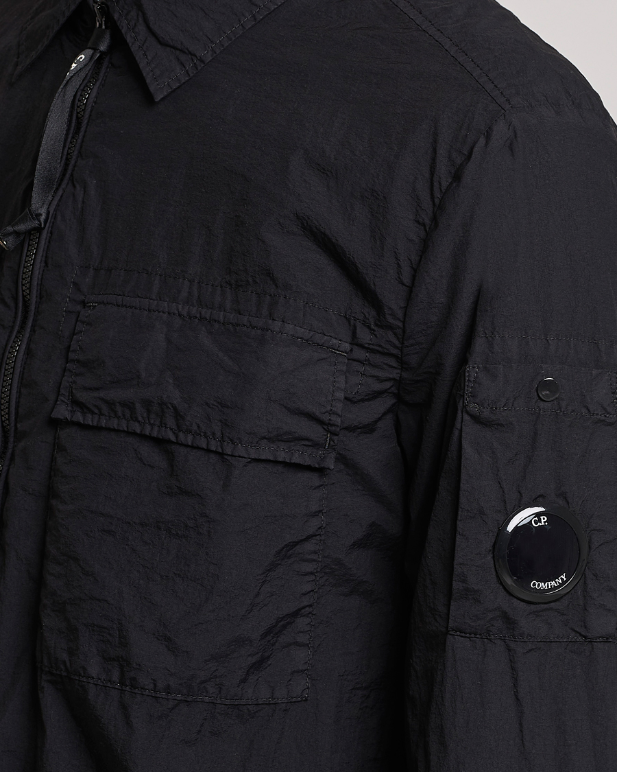 Herre | Skjorter | C.P. Company | Taylon L Nylon Zip Shirt Jacket Black