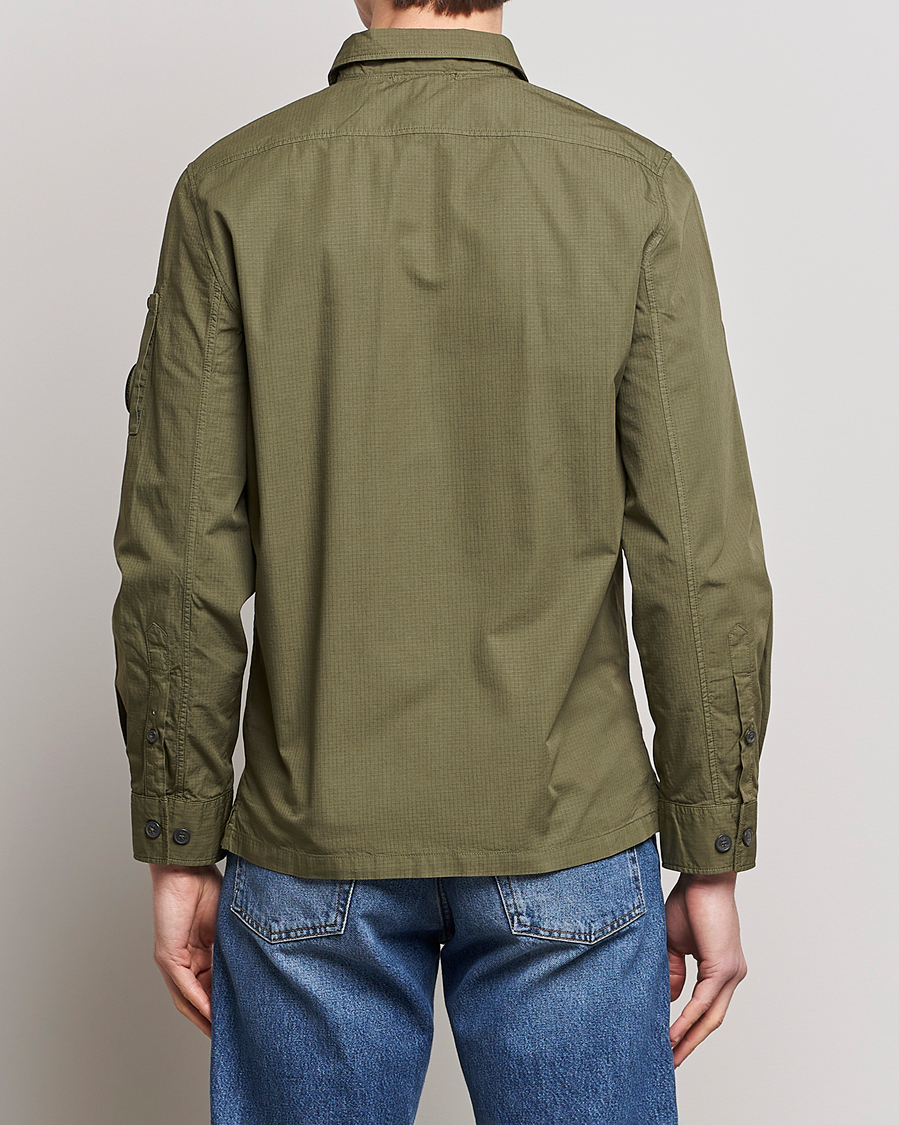 Herre | Skjorter | C.P. Company | Cotton Rip Stop Overshirt Green