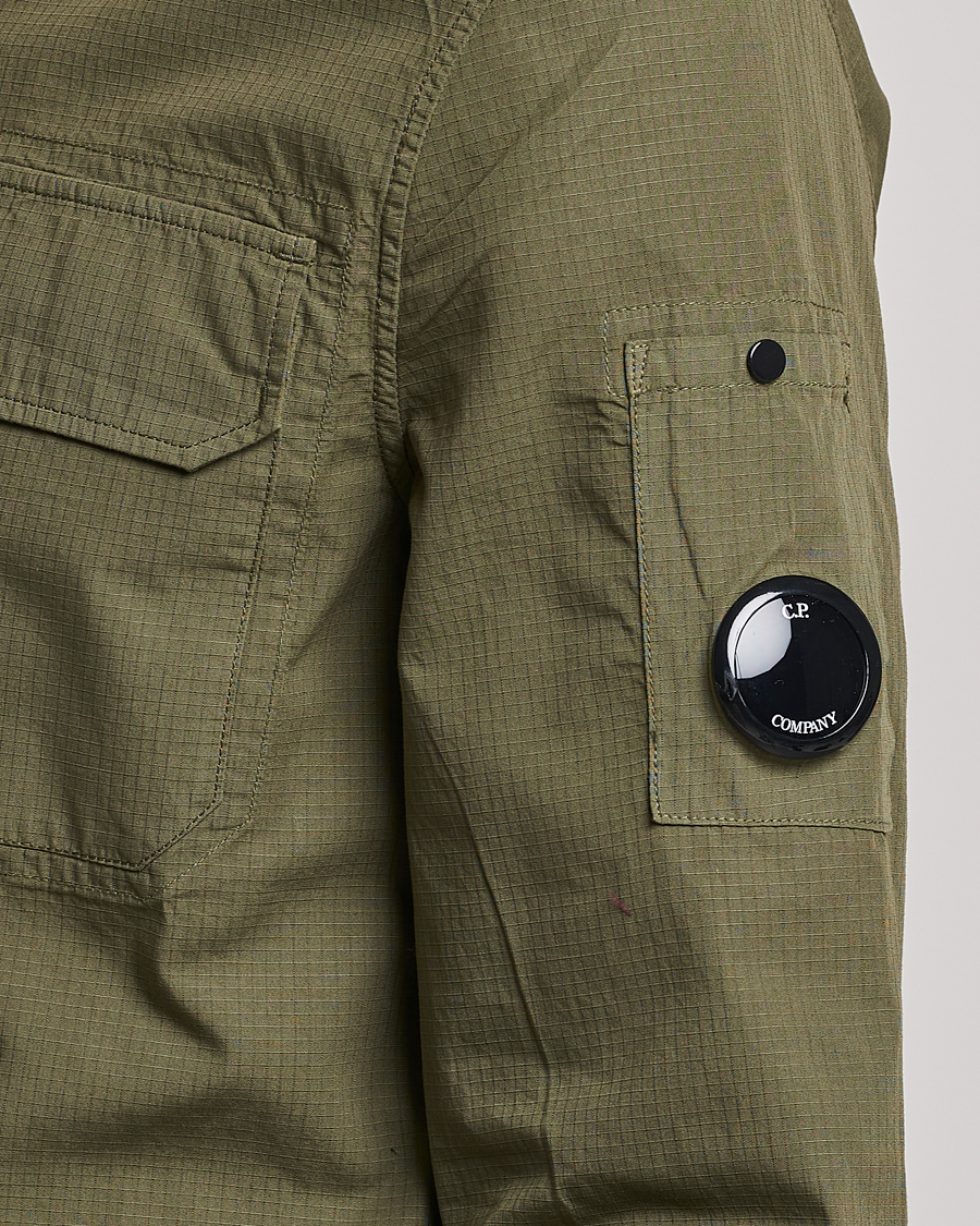 Herre | Skjorter | C.P. Company | Cotton Rip Stop Overshirt Green
