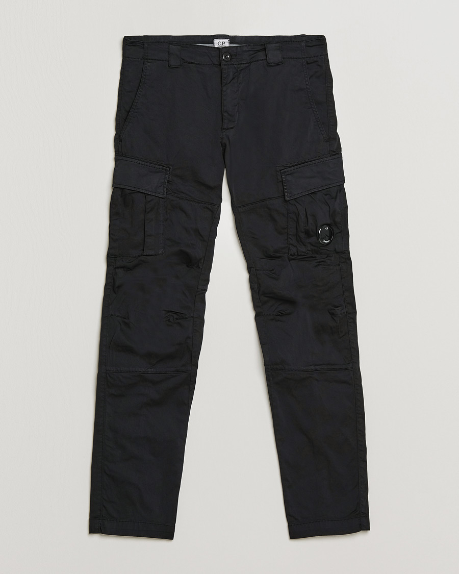 Herre | Bukser | C.P. Company | Satin Stretch Cargo Pants Black