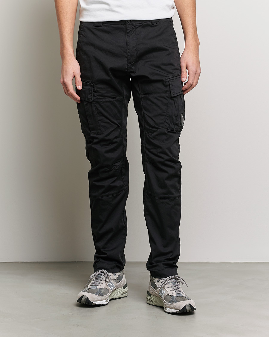 Herre | Bukser | C.P. Company | Satin Stretch Cargo Pants Black