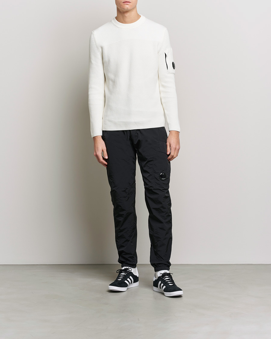 Herre | Trøjer | C.P. Company | Sea Island Knitted Cotton Crew Neck White