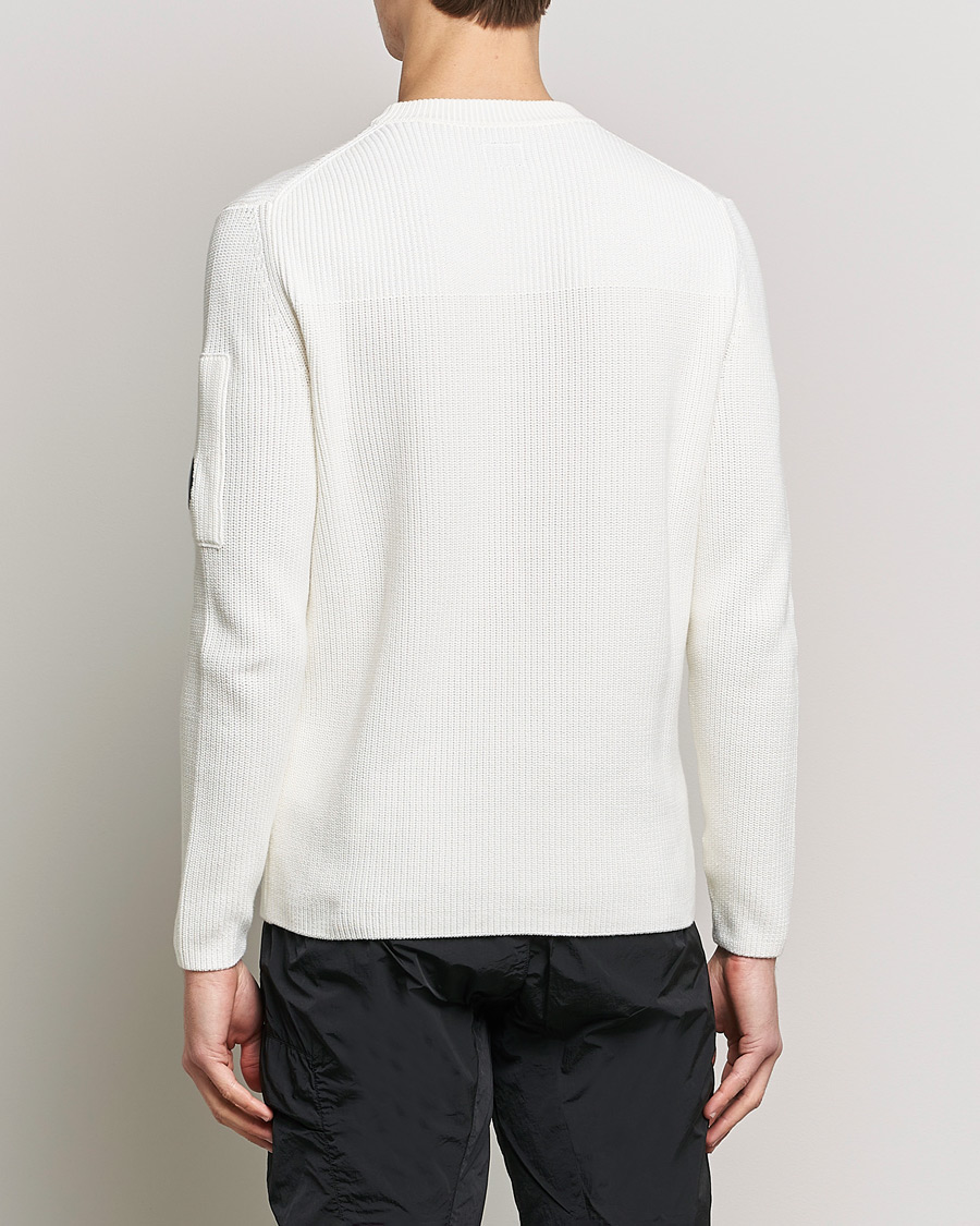 Herre | Trøjer | C.P. Company | Sea Island Knitted Cotton Crew Neck White