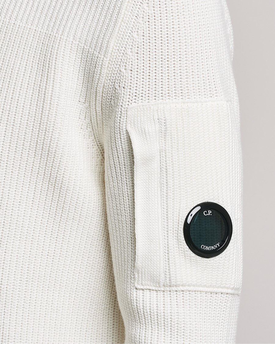 Herre | Trøjer | C.P. Company | Sea Island Knitted Cotton Crew Neck White