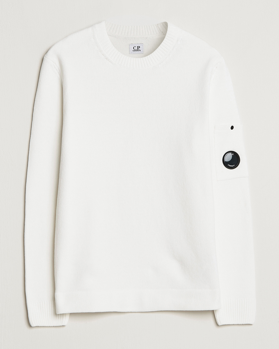 Herre | Trøjer | C.P. Company | Cotton Chenille Crew Neck White