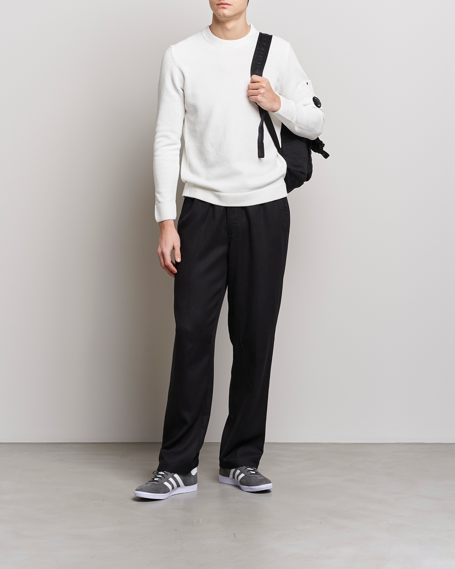 Herre | Trøjer | C.P. Company | Cotton Chenille Crew Neck White
