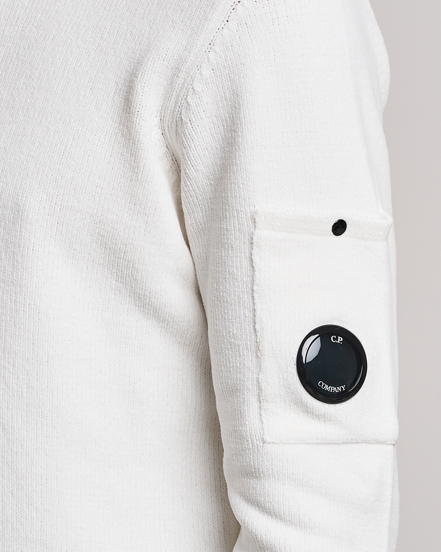 Herre | Trøjer | C.P. Company | Cotton Chenille Crew Neck White