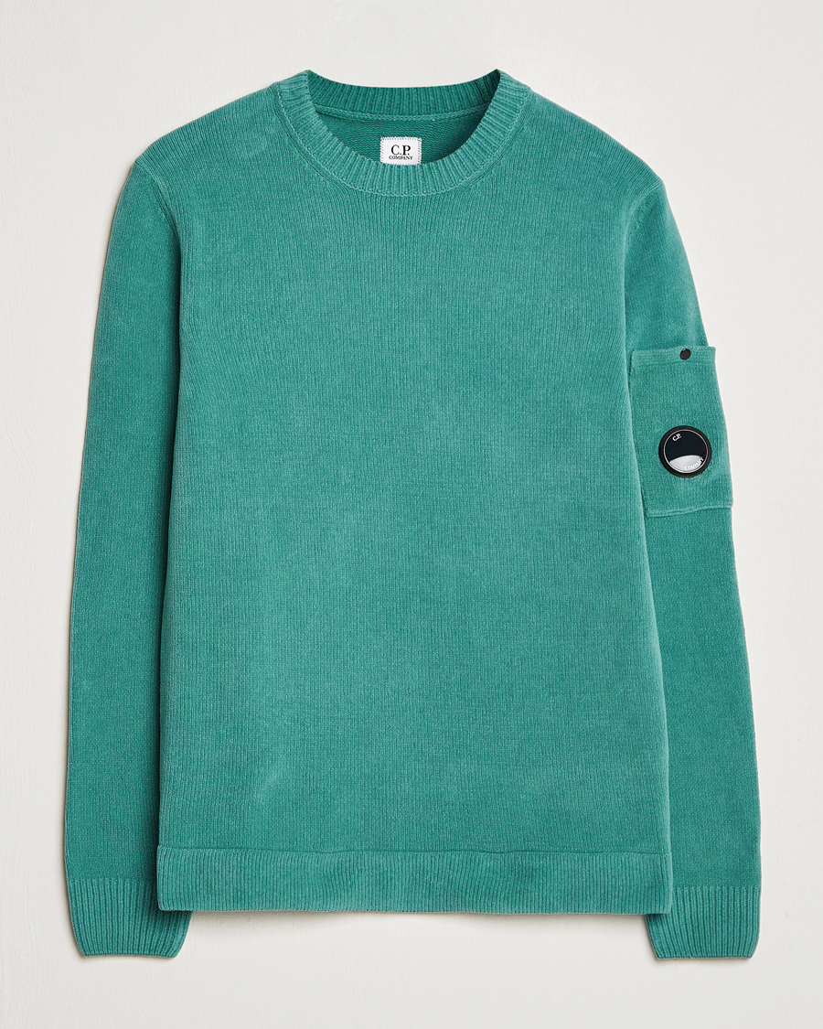 Herre | Trøjer | C.P. Company | Cotton Chenille Crew Neck Ocean Green