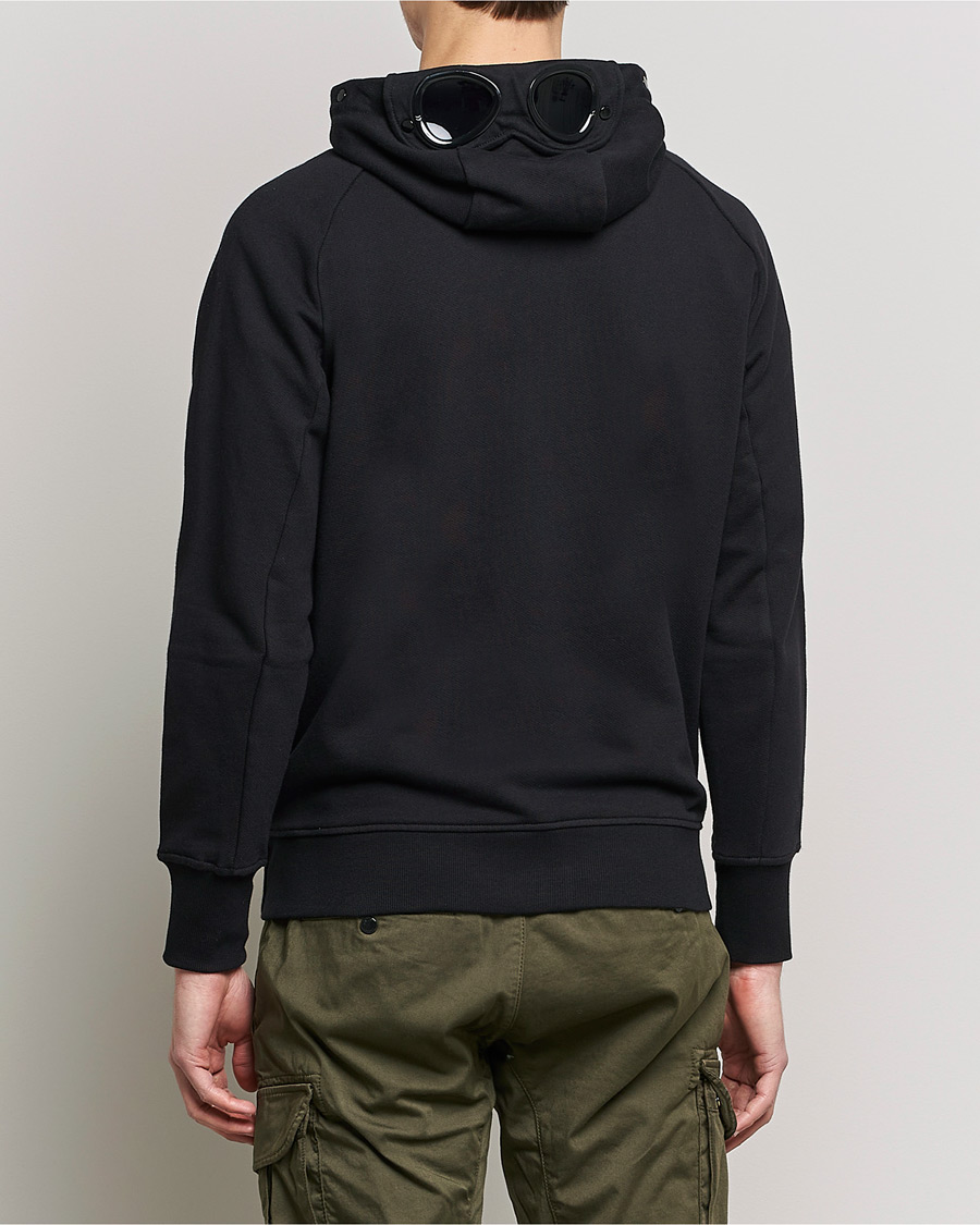 Herre | Trøjer | C.P. Company | Diagonal Raised Fleece Full Zip Goggle Hoodie Black