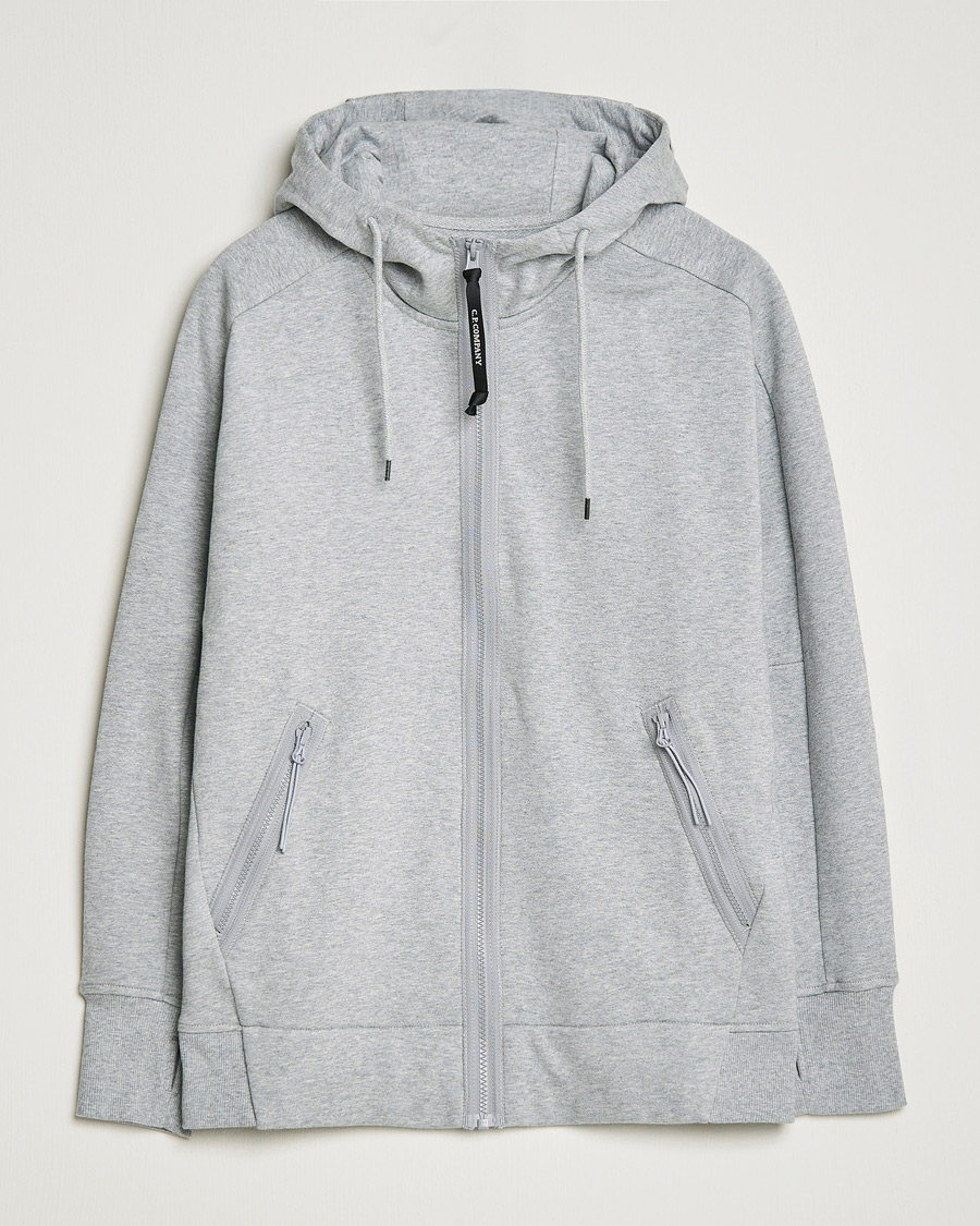 Herre | Trøjer | C.P. Company | Diagonal Raised Fleece Full Zip Goggle Hoodie Grey