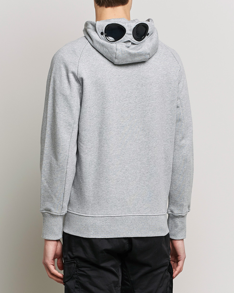 Herre | Trøjer | C.P. Company | Diagonal Raised Fleece Full Zip Goggle Hoodie Grey
