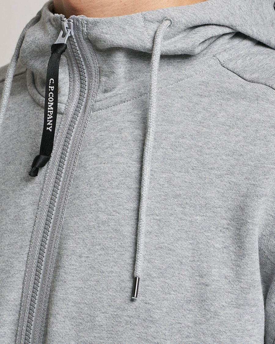 Herre | Trøjer | C.P. Company | Diagonal Raised Fleece Full Zip Goggle Hoodie Grey