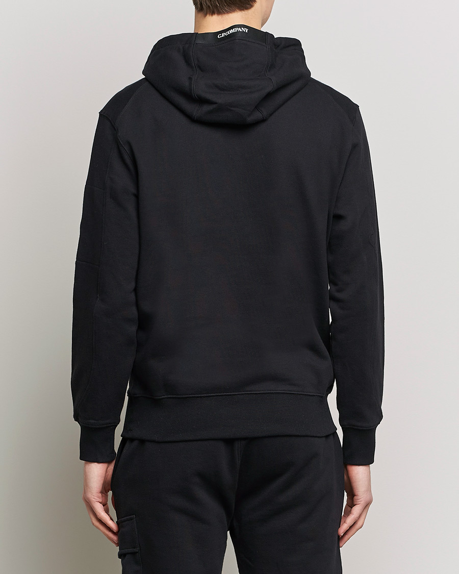 Herre | Trøjer | C.P. Company | Diagonal Raised Fleece Hooded Lens Sweatshirt Black
