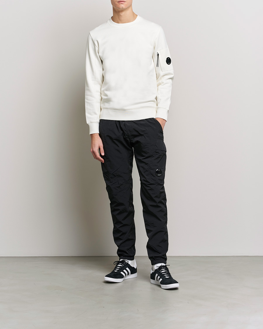 Herre | Trøjer | C.P. Company | Diagonal Raised Fleece Lens Sweatshirt White