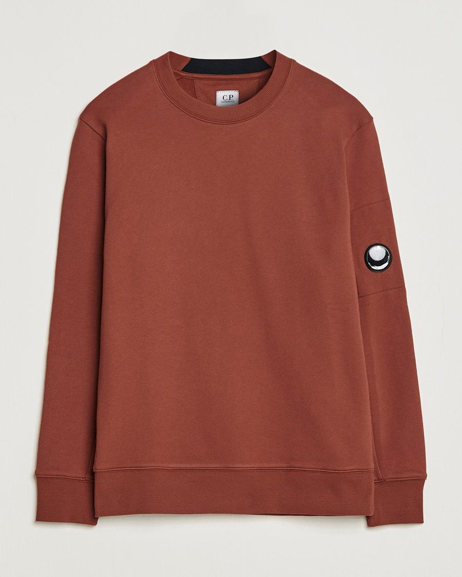 Herre | Trøjer | C.P. Company | Diagonal Raised Fleece Lens Sweatshirt Rust