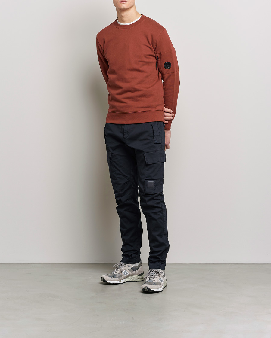 Herre | Trøjer | C.P. Company | Diagonal Raised Fleece Lens Sweatshirt Rust
