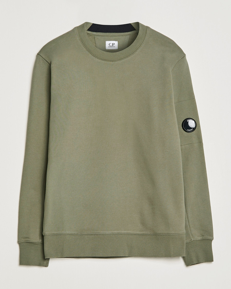 Herre | Trøjer | C.P. Company | Diagonal Raised Fleece Lens Sweatshirt Olive