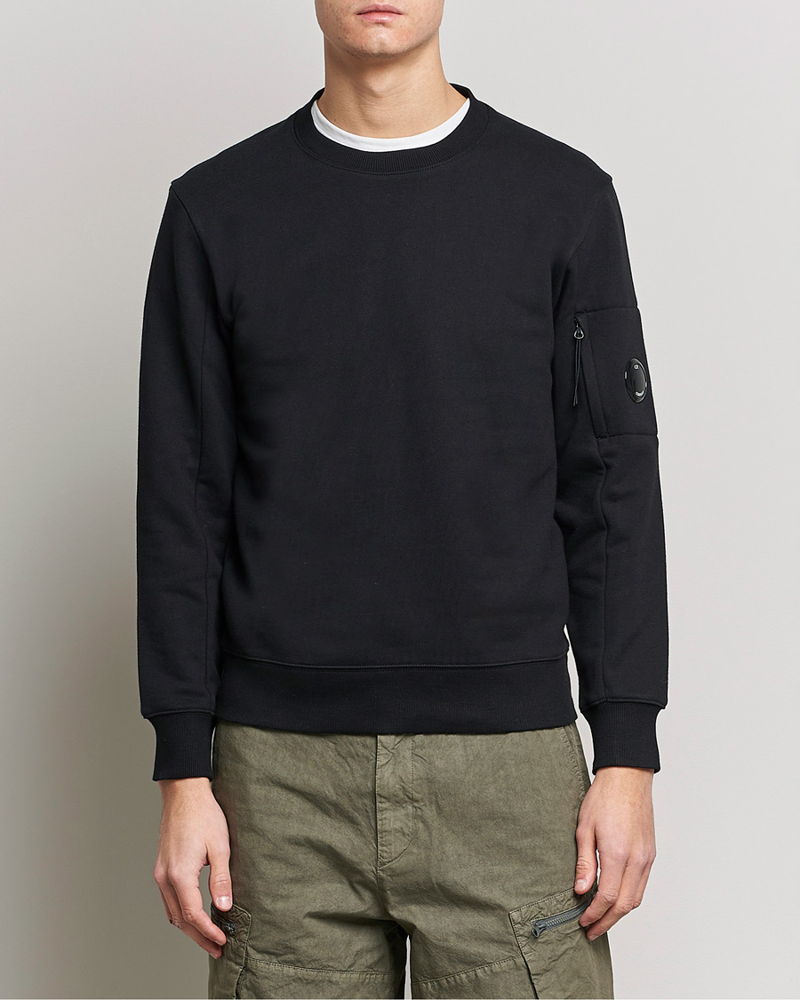 Herre | Sweatshirts | C.P. Company | Diagonal Raised Fleece Lens Sweatshirt Black