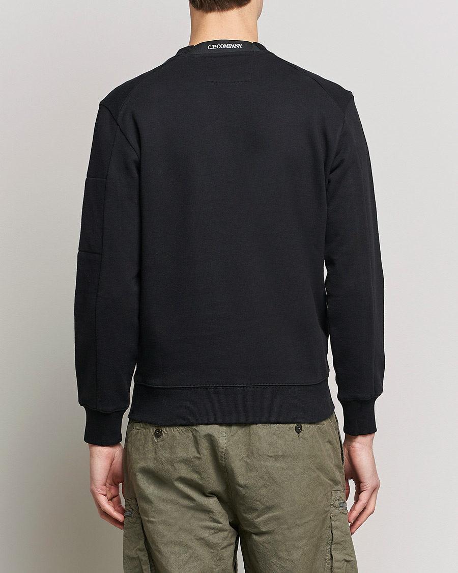 Herre | Trøjer | C.P. Company | Diagonal Raised Fleece Lens Sweatshirt Black