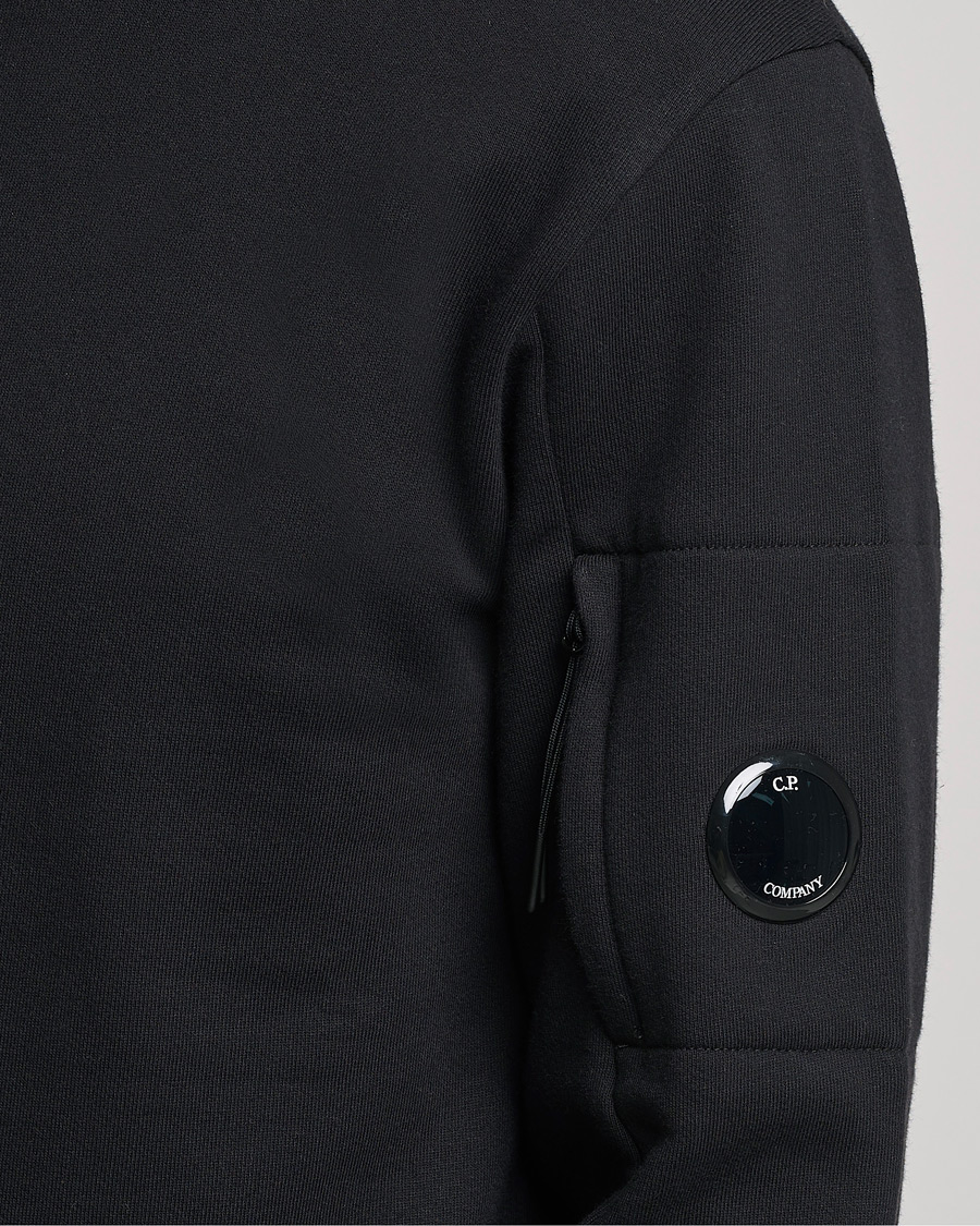 Herre | Trøjer | C.P. Company | Diagonal Raised Fleece Lens Sweatshirt Black