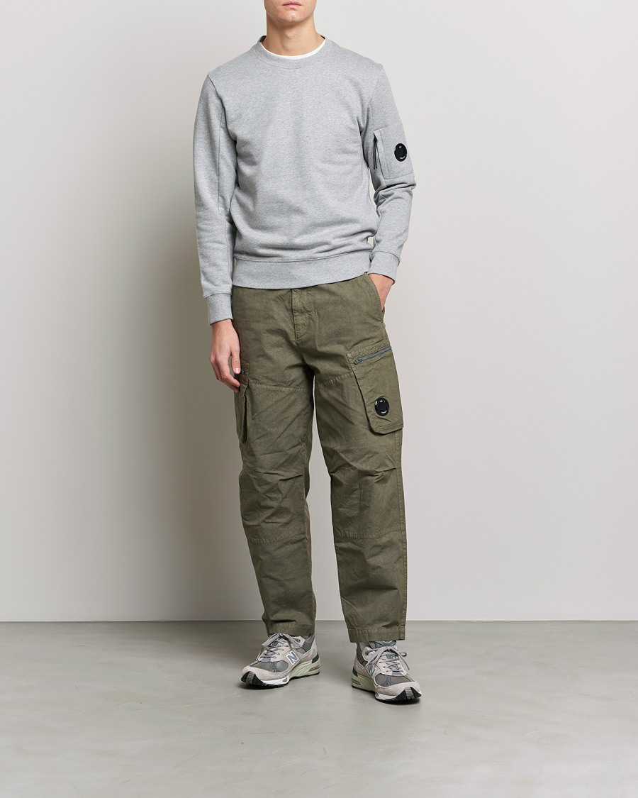 Herre | Trøjer | C.P. Company | Diagonal Raised Fleece Lens Sweatshirt Grey