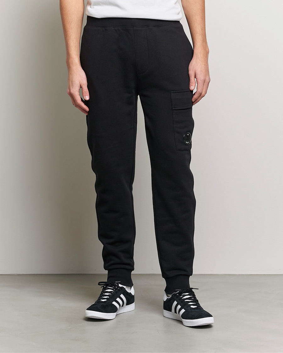 Herre | Sweatpants | C.P. Company | Diagonal Raised Fleece Lens Sweatpants Black