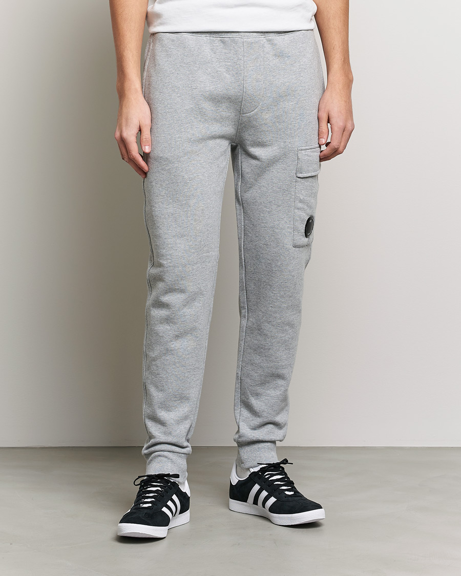 Herre | Bukser | C.P. Company | Diagonal Raised Fleece Lens Sweatpants Grey