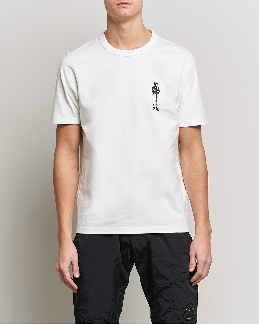 Herre | T-Shirts | C.P. Company | Heavy Mercerized Cotton Printed Logo T-Shirt White