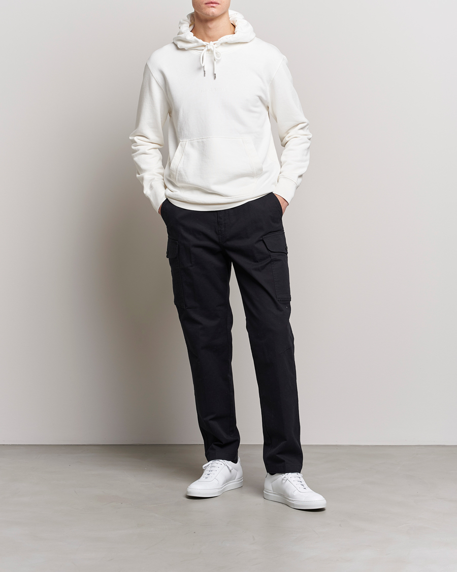 Herre | Trøjer | C.P. Company | Garment Dyed Cotton Fleece Printed Hood White