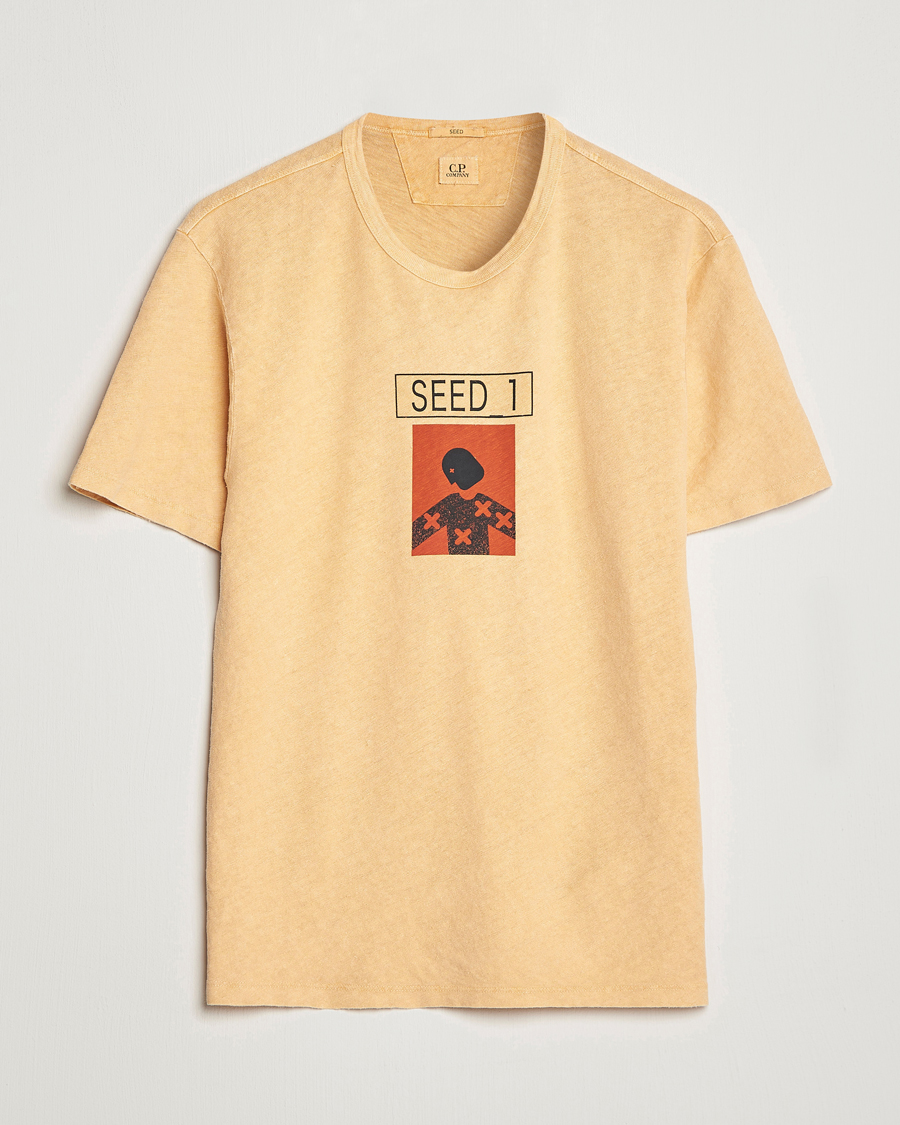 Herre | T-Shirts | C.P. Company | Seed Recycled Hemp T-Shirt Orange