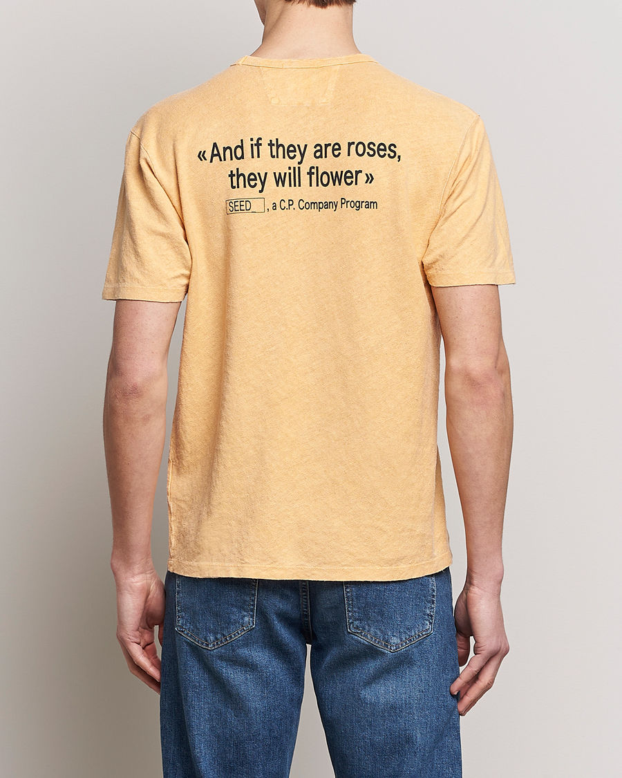 Herre | T-Shirts | C.P. Company | Seed Recycled Hemp T-Shirt Orange