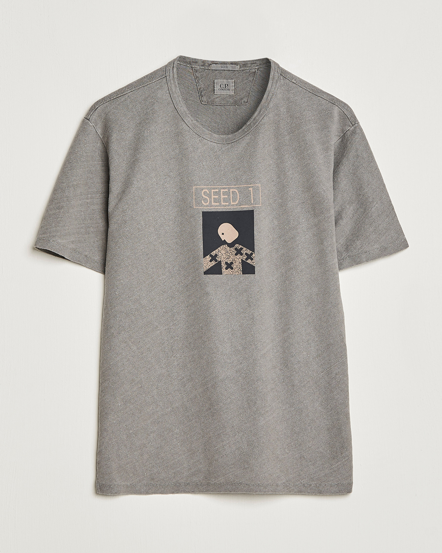 Herre | T-Shirts | C.P. Company | Seed Recycled Hemp T-Shirt Grey
