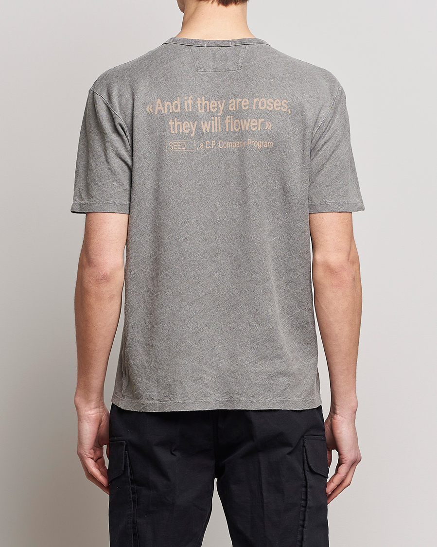Herre | T-Shirts | C.P. Company | Seed Recycled Hemp T-Shirt Grey