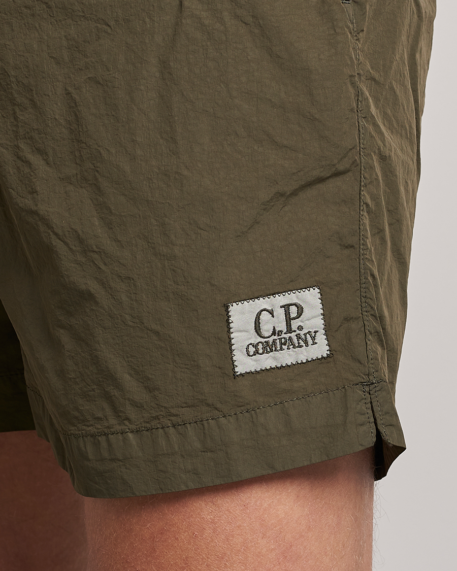 Herre | Badebukser | C.P. Company | Flatt Nylon Garment Dyed Swimshorts Olive
