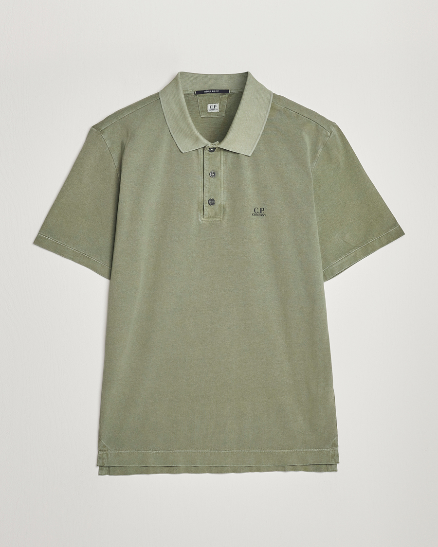 Herre | Polotrøjer | C.P. Company | Old Dyed Cotton Jersey Polo Olive
