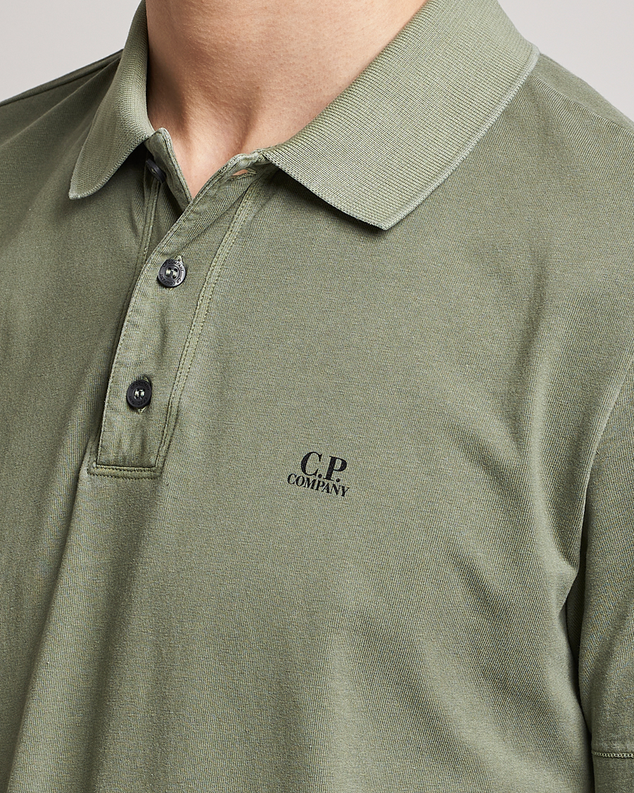 Herre | Polotrøjer | C.P. Company | Old Dyed Cotton Jersey Polo Olive
