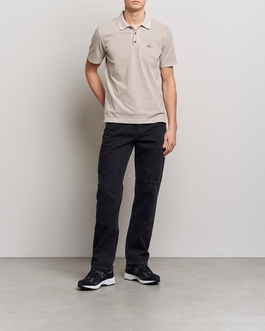 Herre | Polotrøjer | C.P. Company | Old Dyed Cotton Jersey Polo Grey