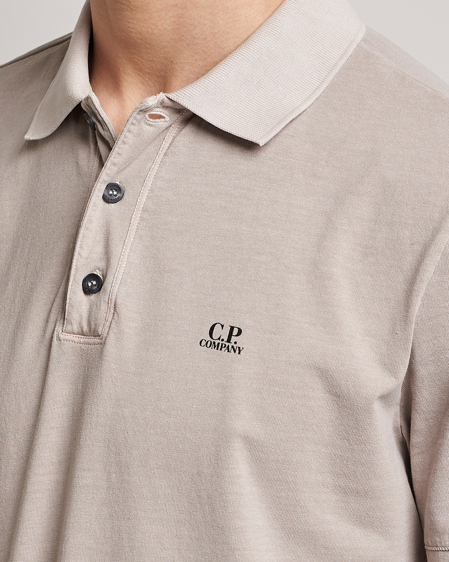 Herre | Polotrøjer | C.P. Company | Old Dyed Cotton Jersey Polo Grey