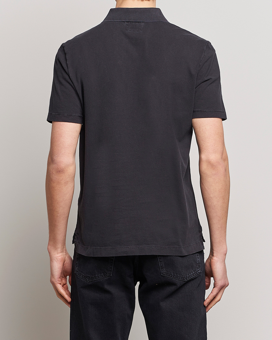 Herre | Polotrøjer | C.P. Company | Old Dyed Cotton Jersey Polo Black