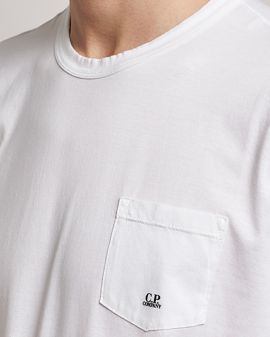 Herre | T-Shirts | C.P. Company | Mercerized Cotton Pocket T-Shirt White