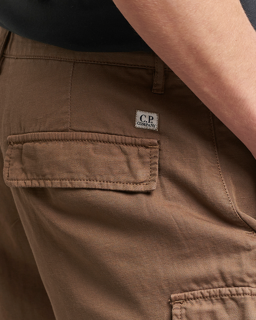 Herre | Shorts | C.P. Company | Cotton/Linen Cargo Shorts Taupe