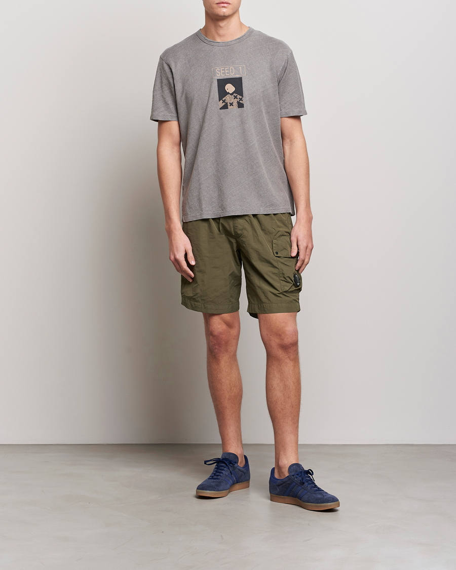 Herre | Shorts | C.P. Company | Flatt Nylon Garment Dyed Shorts Olive