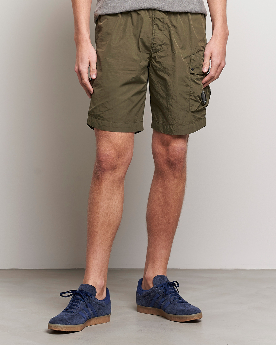 Herre | Cargoshorts | C.P. Company | Flatt Nylon Garment Dyed Shorts Olive