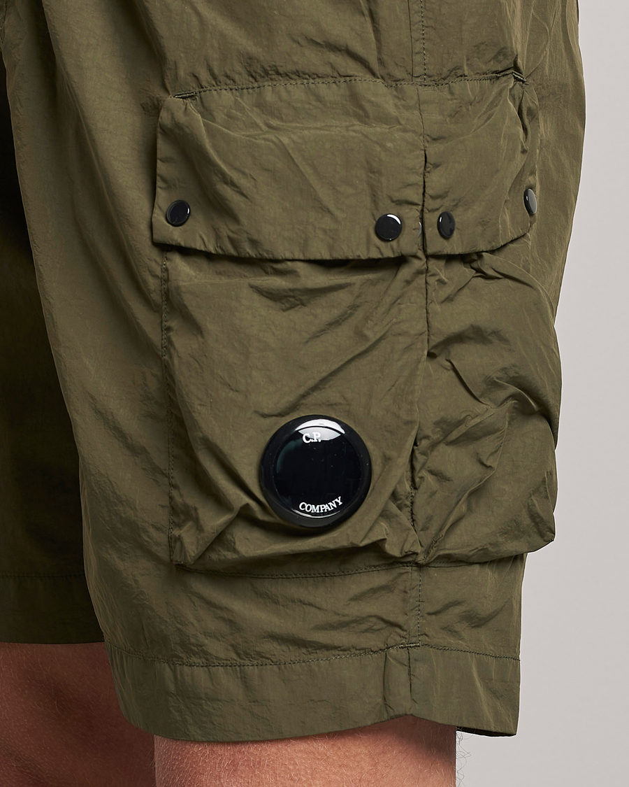 Herre | Shorts | C.P. Company | Flatt Nylon Garment Dyed Shorts Olive