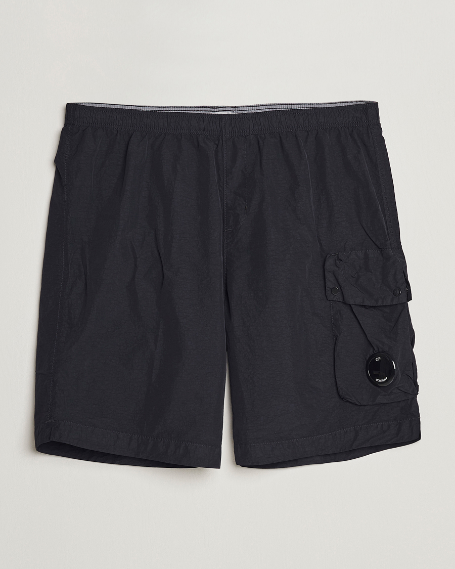 Herre | Shorts | C.P. Company | Flatt Nylon Garment Dyed Shorts Black