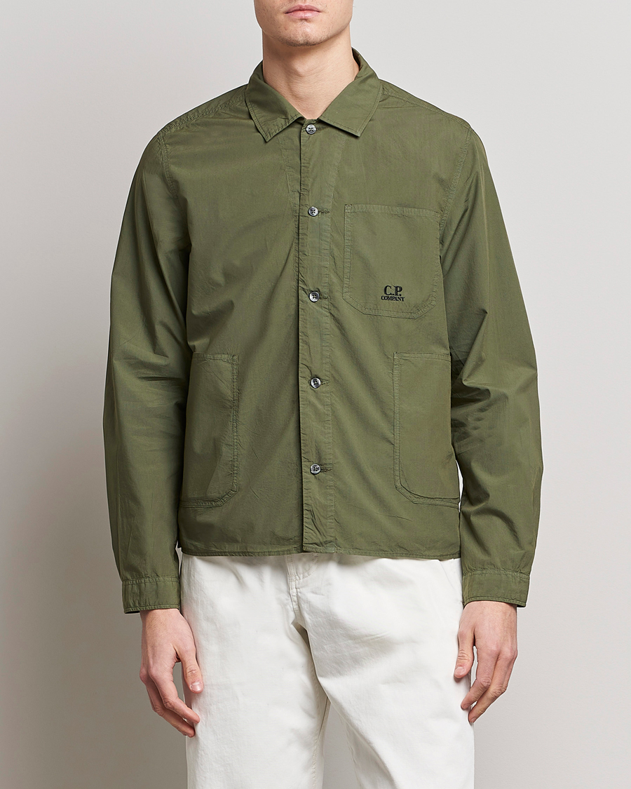Herre | An overshirt occasion | C.P. Company | Popline Garment Dyed Overshirt Green